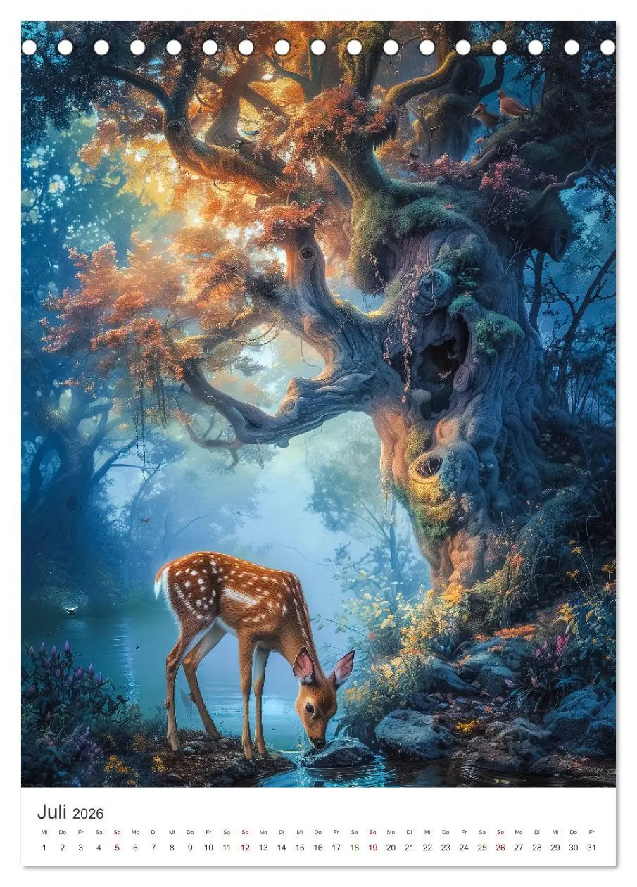 Bild: 9783516258219 | Verwunschener Zauberwald (Tischkalender 2026 DIN A5 hoch), CALVENDO...