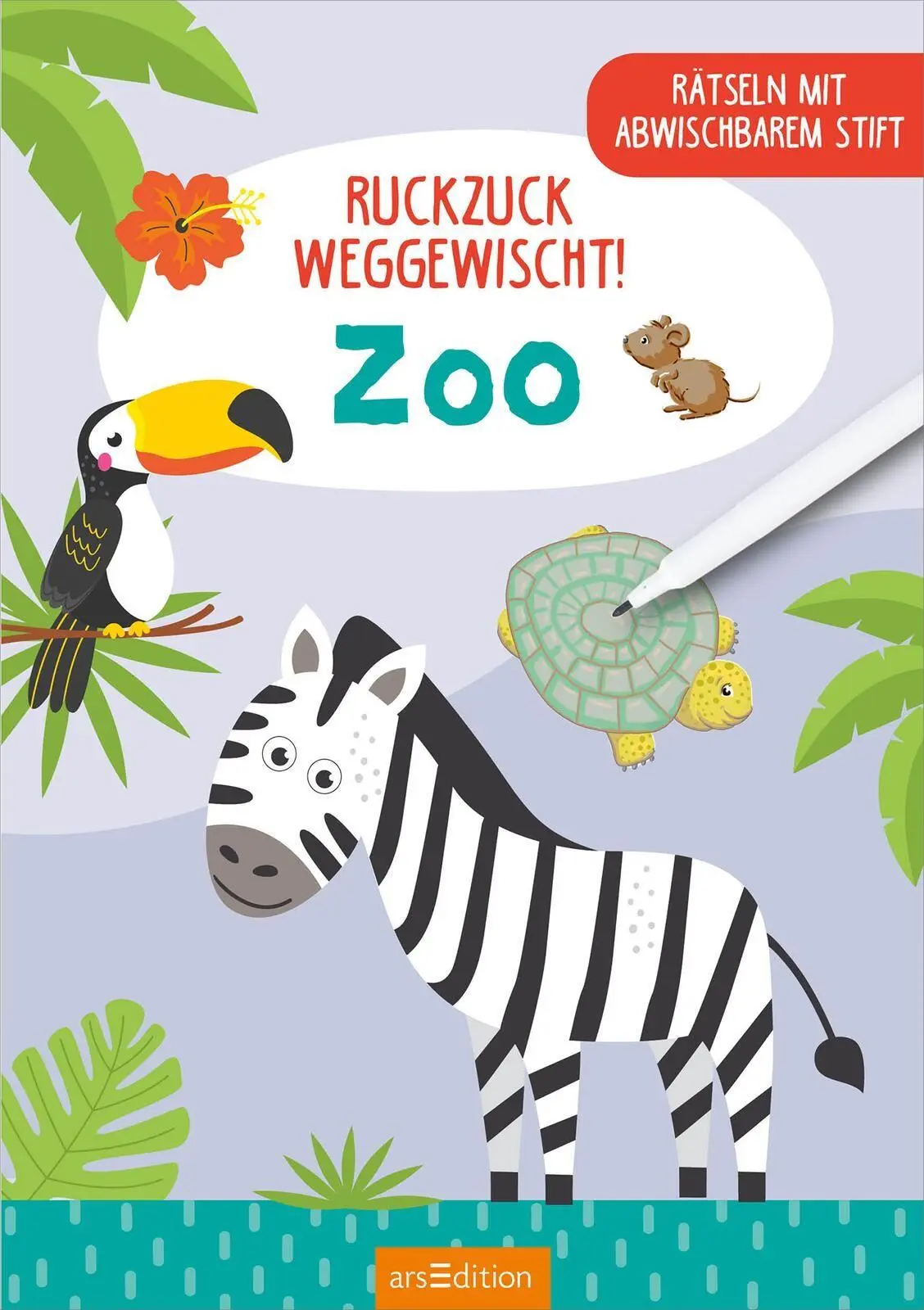 Bild: 9783845868219 | Ruckzuck weggewischt! Zoo | Rätseln mit abwischbarem Stift | Theissen