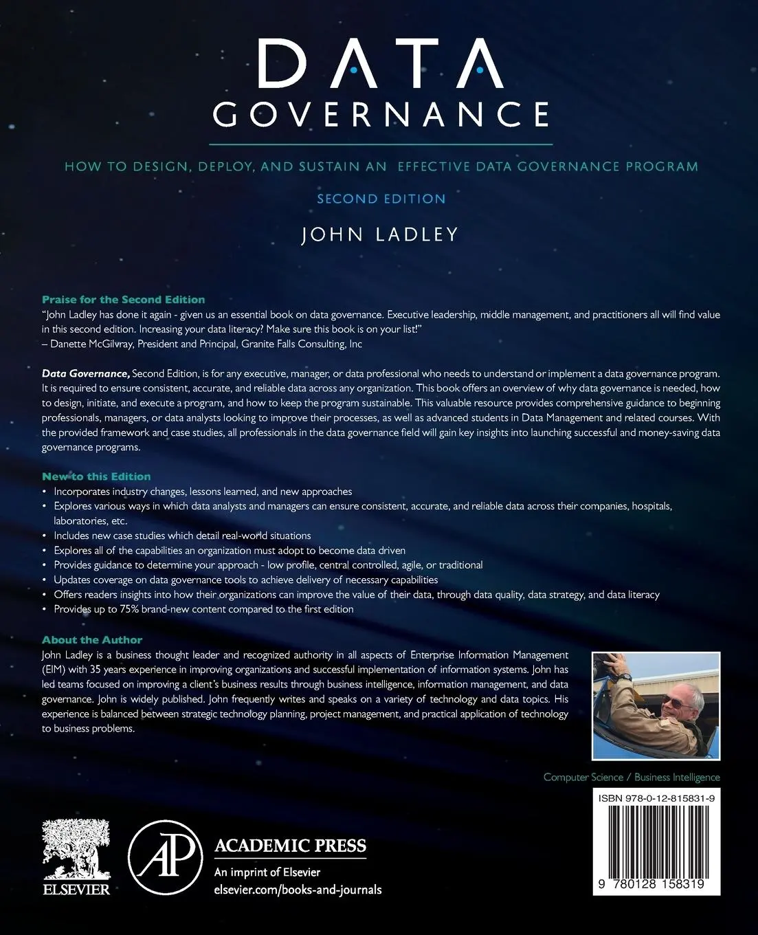 Rückseite: 9780128158319 | Data Governance | John Ladley | Taschenbuch | Kartoniert / Broschiert