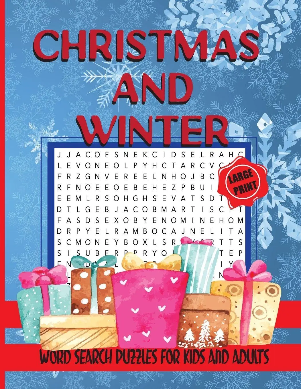 Cover: 9781801328319 | Christmas and Winter Word Search Puzzles for Kids and Adults | Books