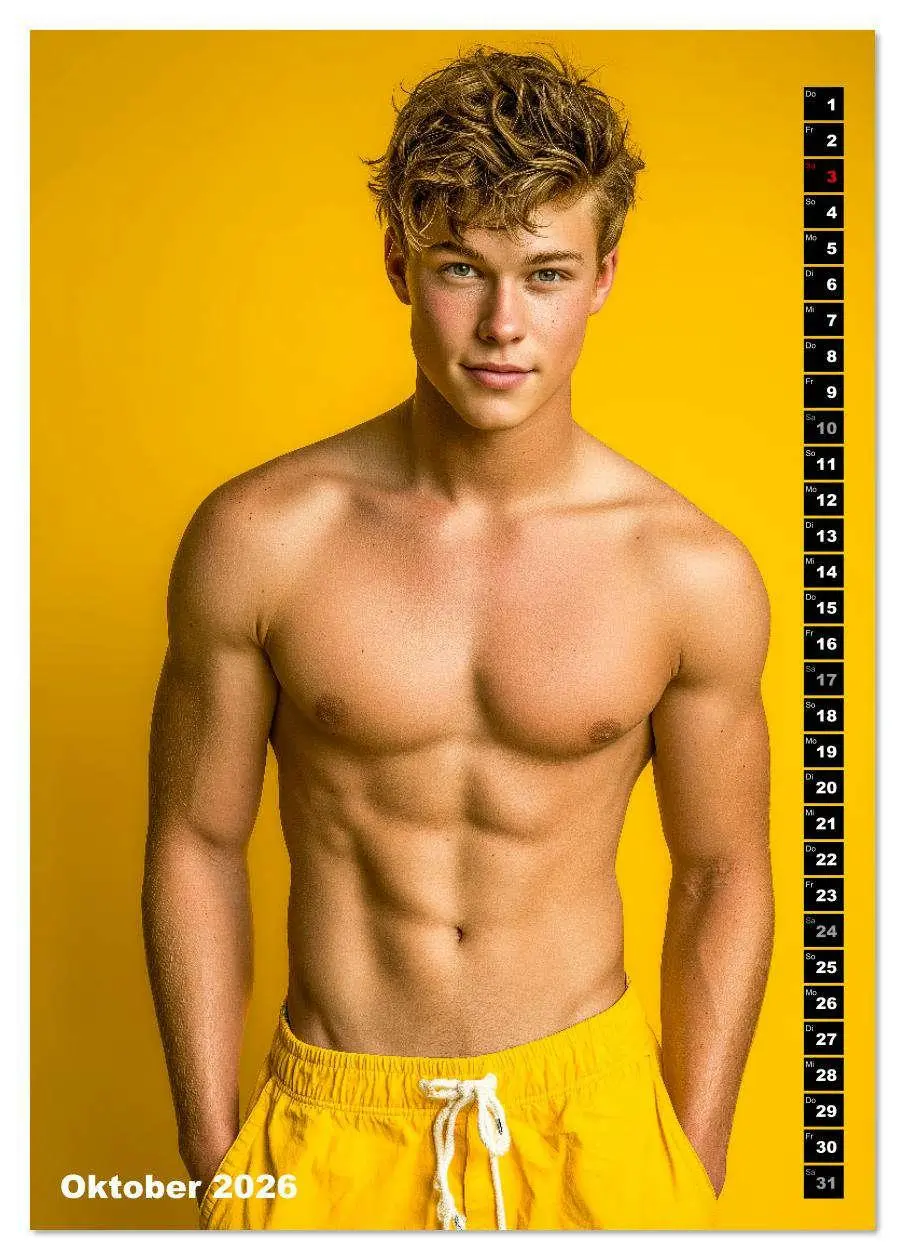 Bild: 9783516628319 | JUNG, SEXY, UNZENSIERT - Männer nackt in Shorts (Tischkalender 2026...