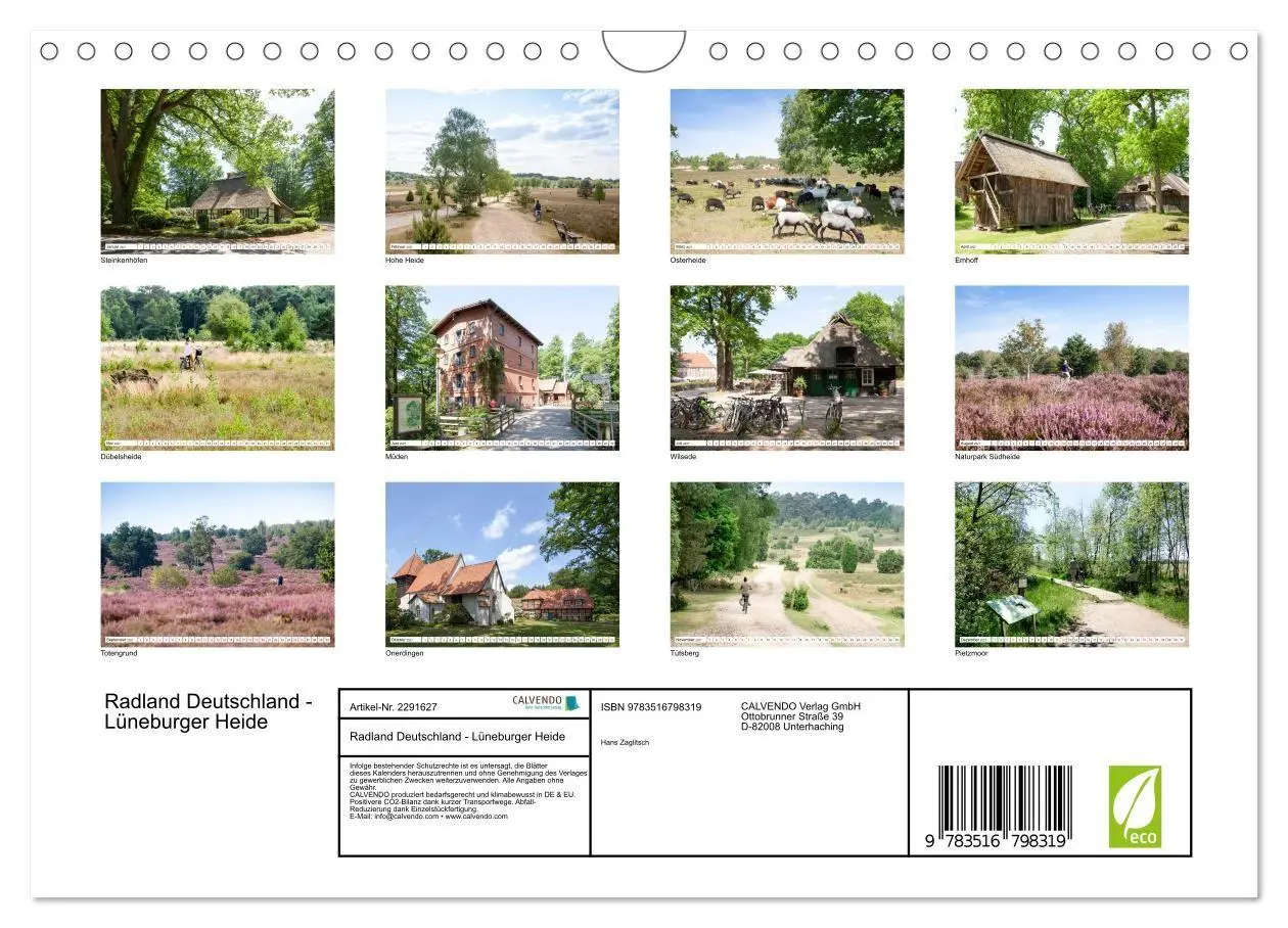 Bild: 9783516798319 | Radland Deutschland - Lüneburger Heide (Wandkalender 2027 DIN A4...