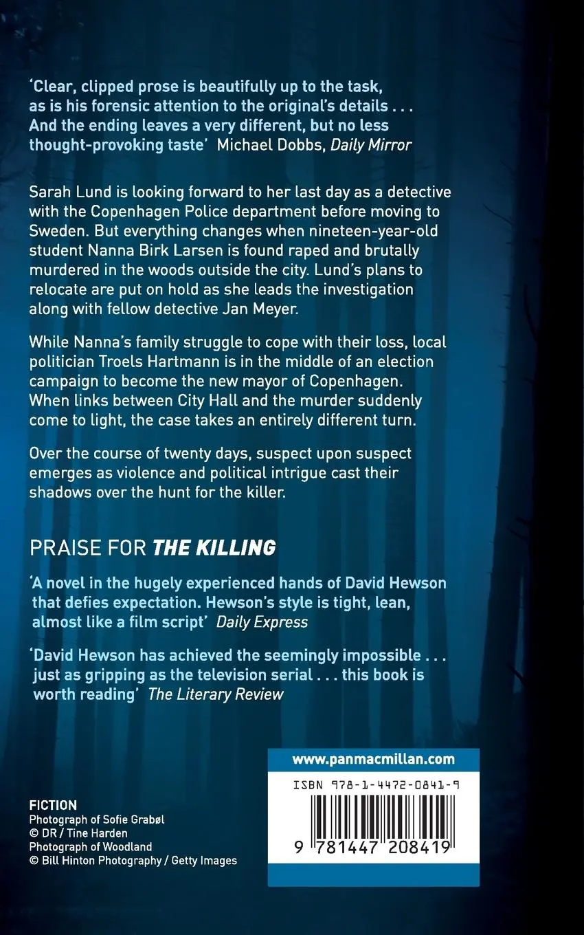 Rückseite: 9781447208419 | The Killing 1 | David Hewson | Taschenbuch | 708 S. | Englisch | 2012