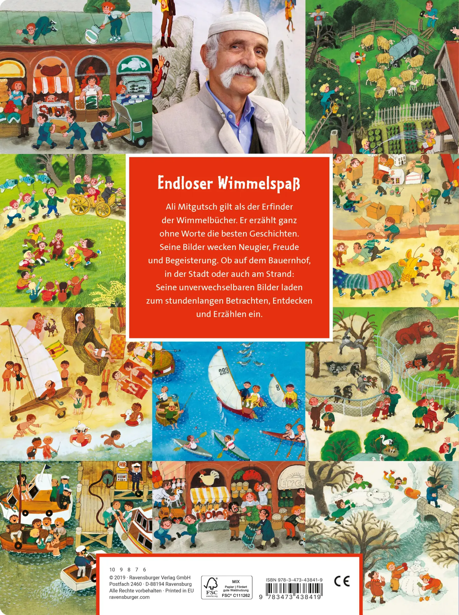 Rückseite: 9783473438419 | Mein großes Wimmelbuch | Ali Mitgutsch | Buch | 28 S. | Deutsch | 2019