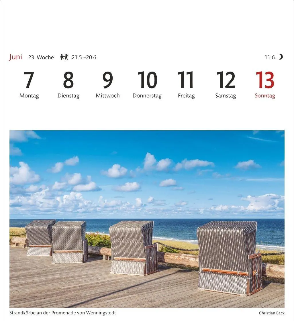 Bild: 9783840038419 | Sylt Sehnsuchtskalender 2027 - Wochenkalender mit 53 Postkarten | Bäck