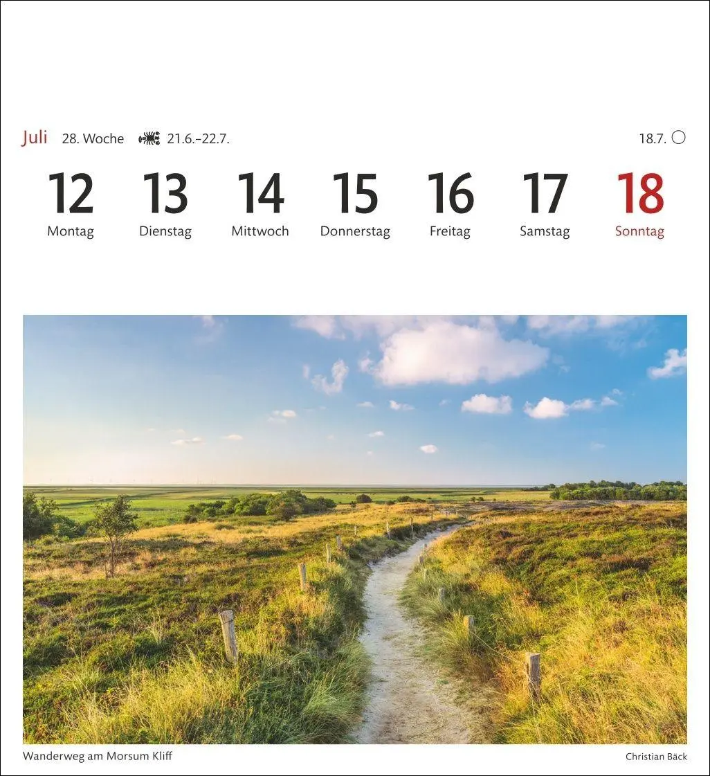 Bild: 9783840038419 | Sylt Sehnsuchtskalender 2027 - Wochenkalender mit 53 Postkarten | Bäck