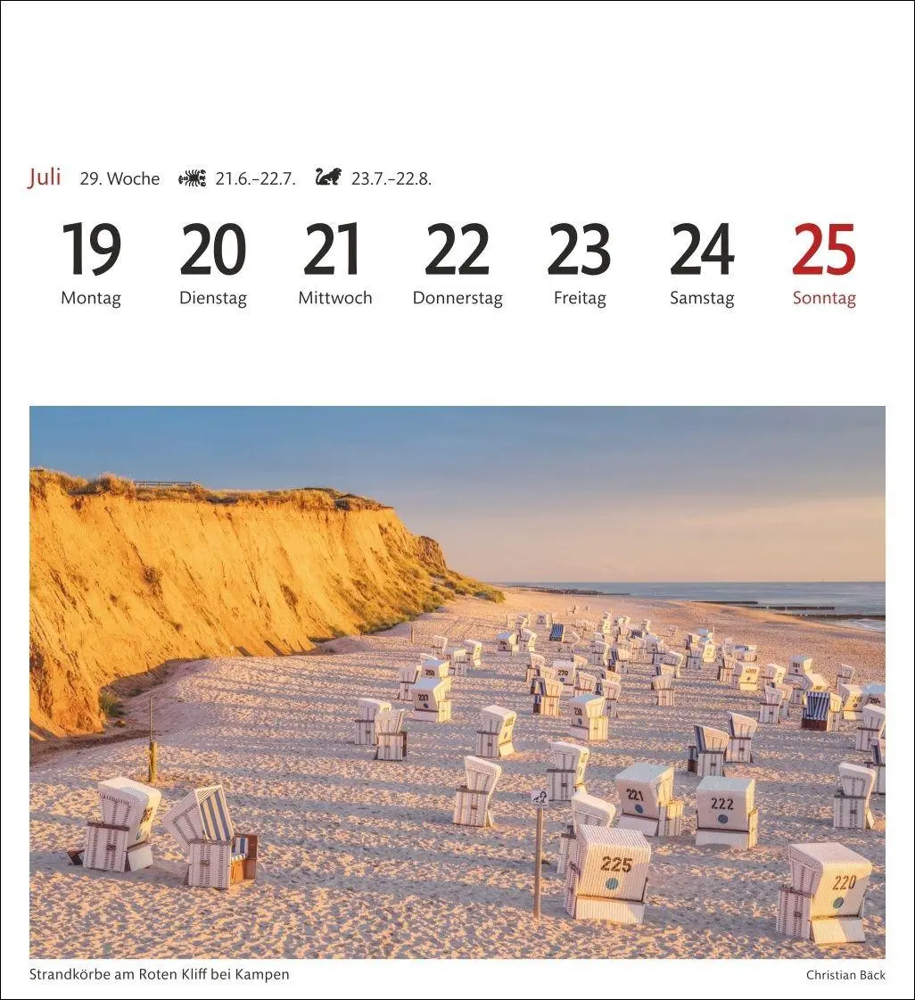 Bild: 9783840038419 | Sylt Sehnsuchtskalender 2027 - Wochenkalender mit 53 Postkarten | Bäck