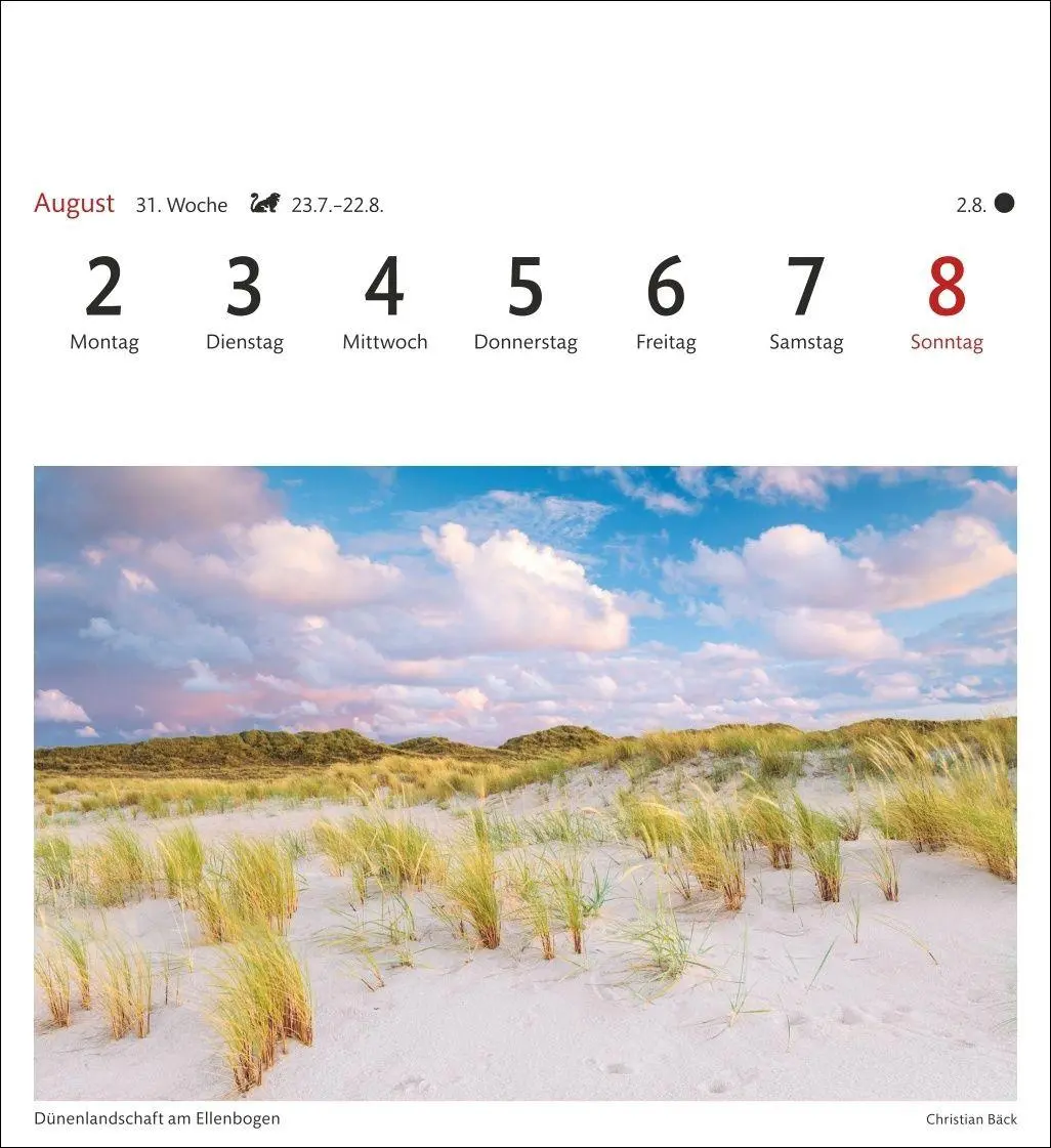 Bild: 9783840038419 | Sylt Sehnsuchtskalender 2027 - Wochenkalender mit 53 Postkarten | Bäck