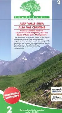 Cover: 9788890278419 | Carta n. 2. Alta valle Susa, alta val Chisone. Carta dei sentieri e...