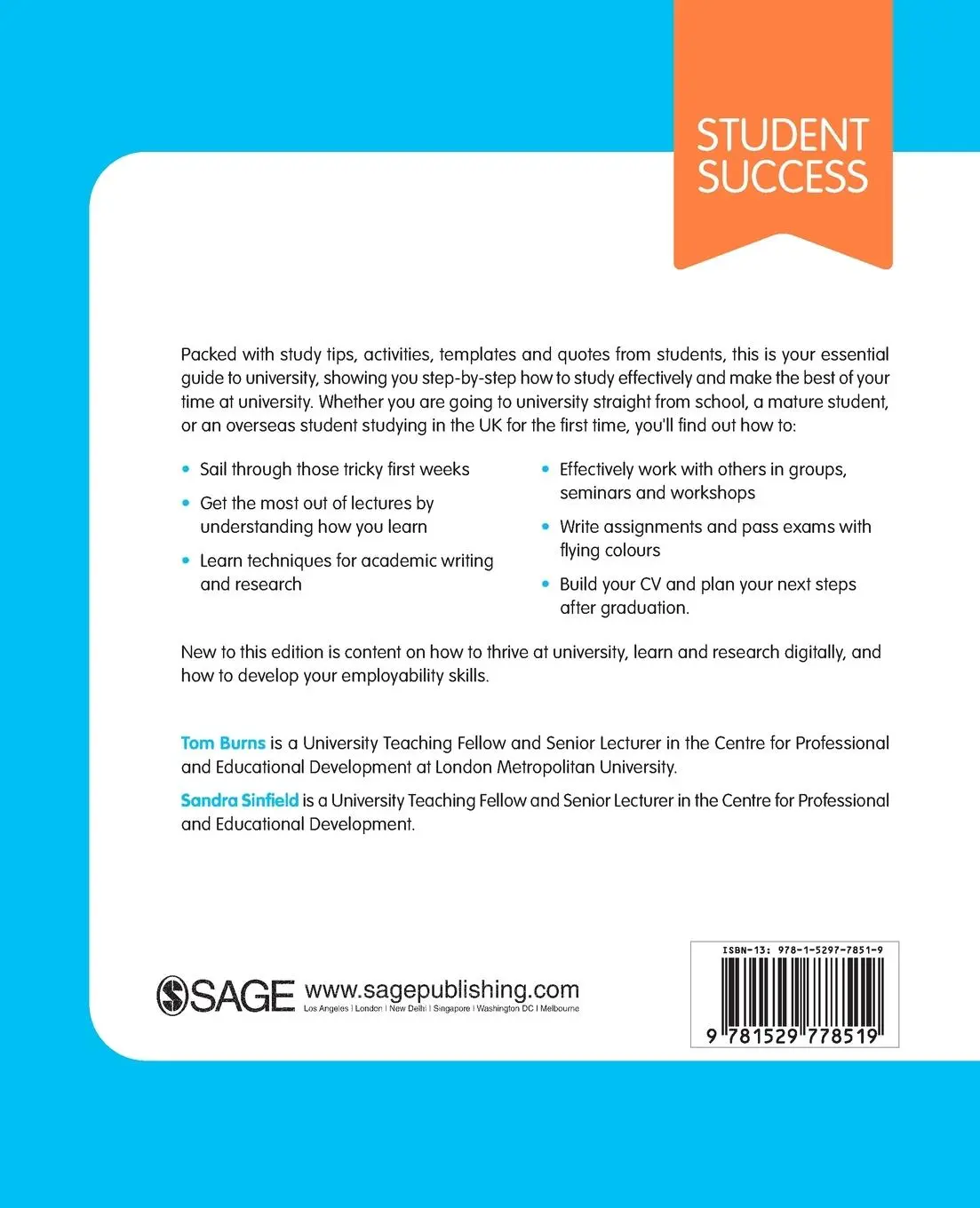 Rückseite: 9781529778519 | Essential Study Skills | The Complete Guide to Success at University