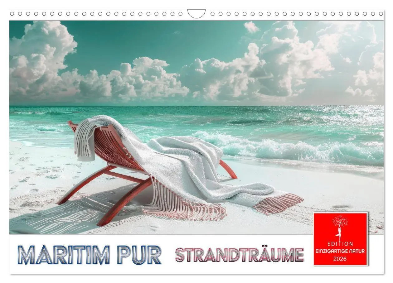 Cover: 9783457378519 | Maritim pur - Strandträume (Wandkalender 2026 DIN A3 quer),...