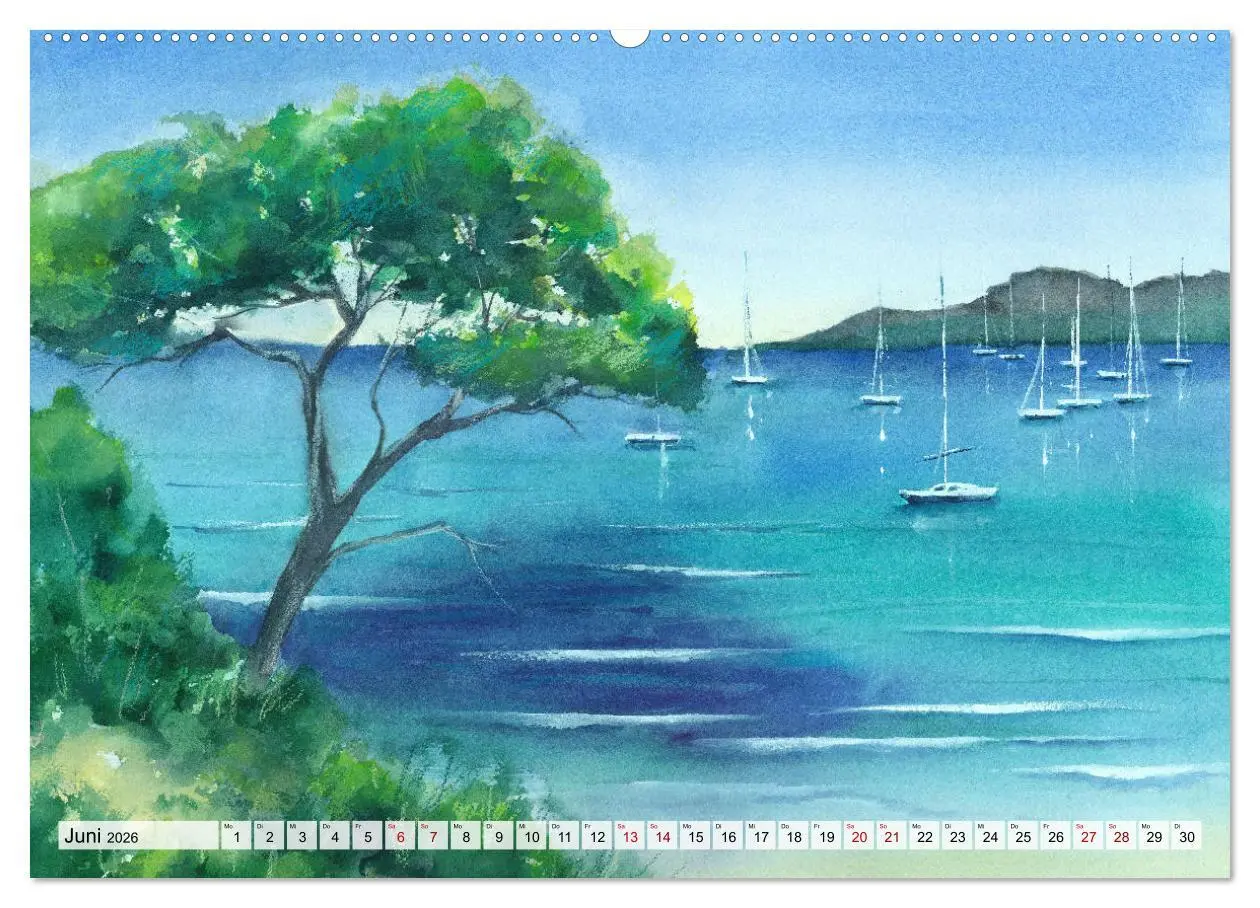 Bild: 9783457758519 | Frankreich Aquarelle (hochwertiger Premium Wandkalender 2026 DIN A2...