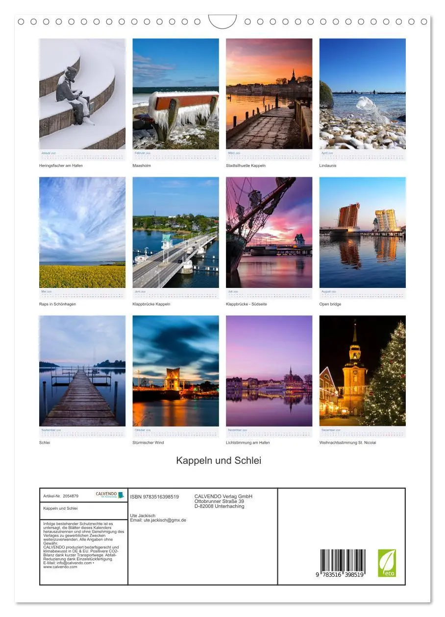 Bild: 9783516398519 | Kappeln und Schlei (Wandkalender 2026 DIN A3 hoch), CALVENDO...
