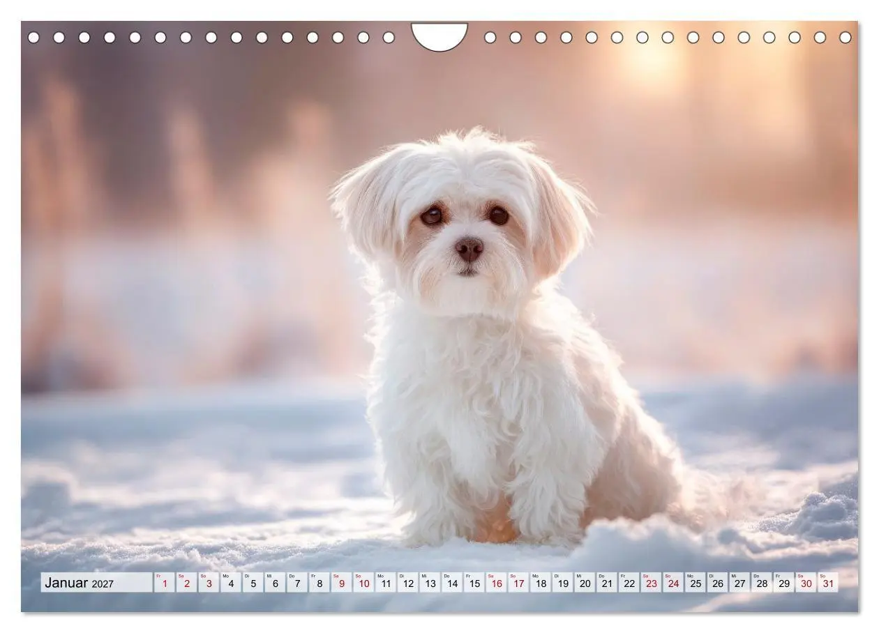Bild: 9783594378519 | Malteser - Hunde mit Herz und Charme (Wandkalender 2027 DIN A4...