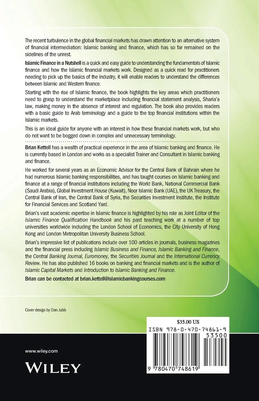 Rückseite: 9780470748619 | Islamic Finance in a Nutshell | A Guide for Non-Specialists | Kettell