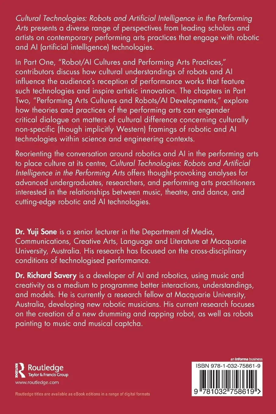 Rückseite: 9781032758619 | Cultural Technologies | Yuji Sone (u. a.) | Taschenbuch | Englisch