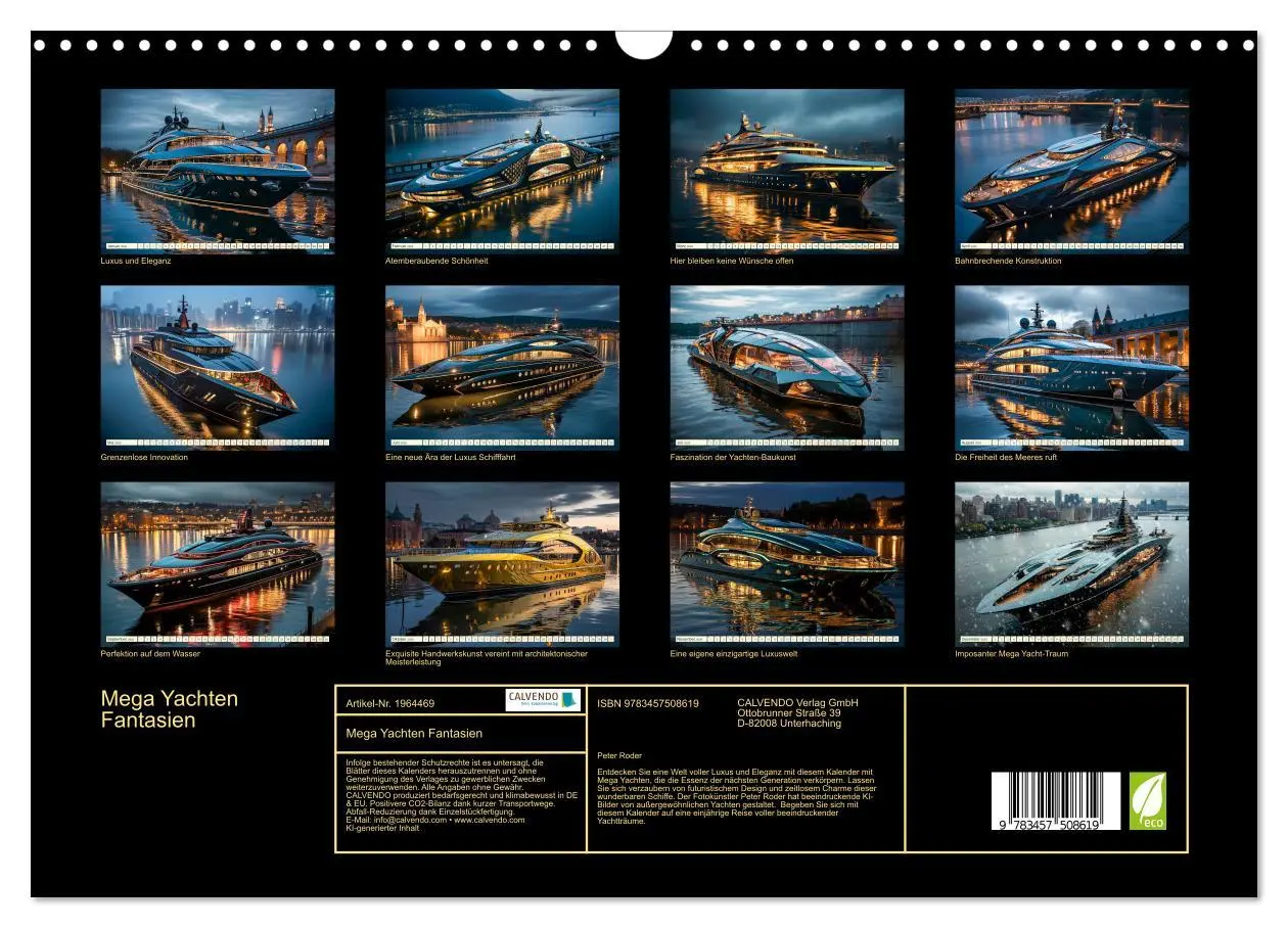 Bild: 9783457508619 | Mega Yachten Fantasien (Wandkalender 2026 DIN A3 quer), CALVENDO...