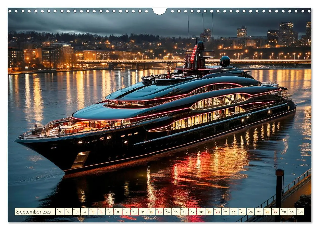 Bild: 9783457508619 | Mega Yachten Fantasien (Wandkalender 2026 DIN A3 quer), CALVENDO...
