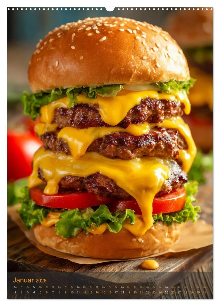 Bild: 9783516698619 | Burger Kalender - Foodporn für echte Burgerfans (Wandkalender 2026...