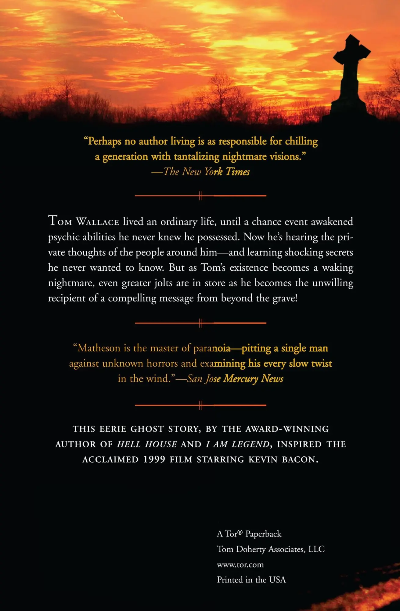 Rückseite: 9780765308719 | A Stir of Echoes | Richard Matheson | Taschenbuch | Englisch | 2004