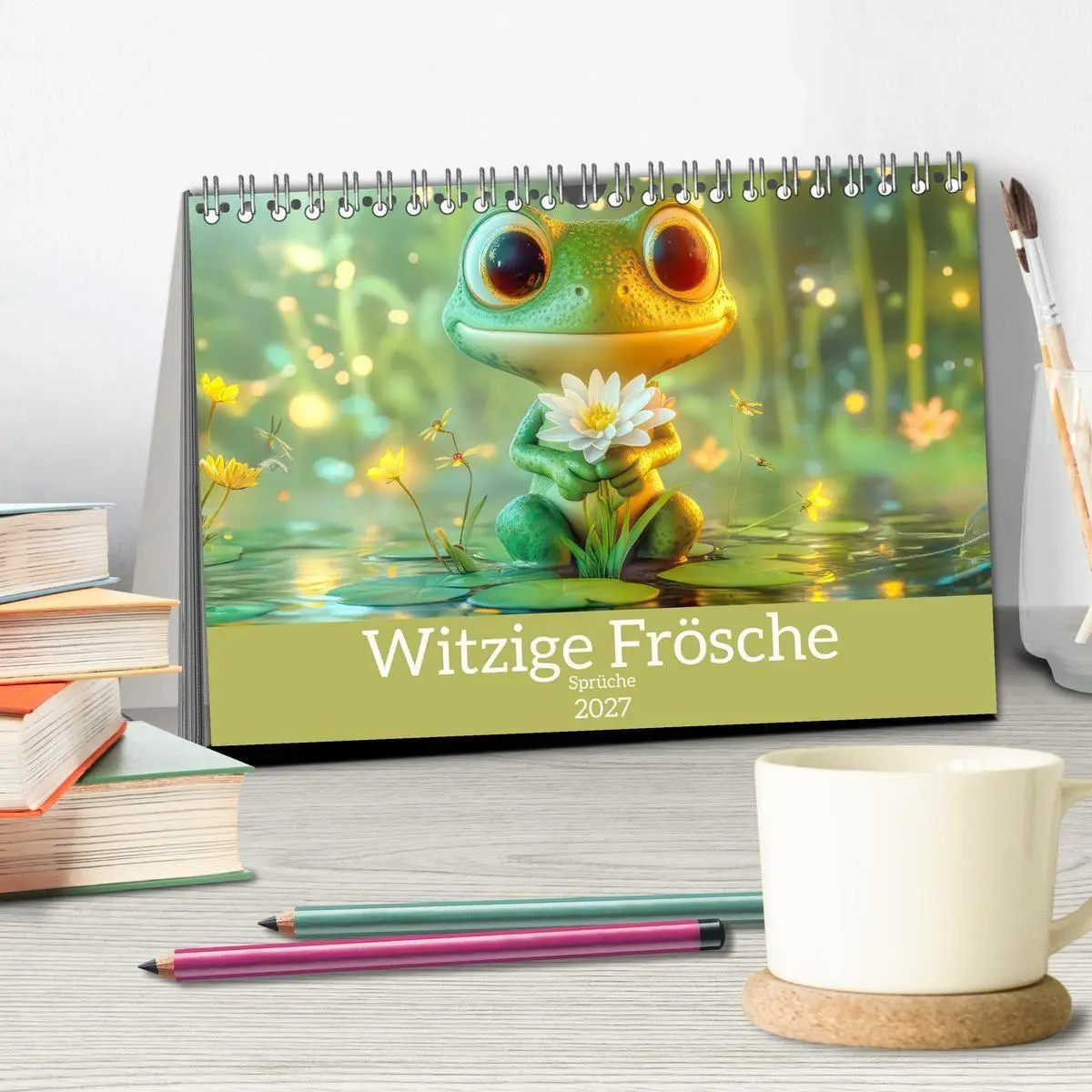 Bild: 9783516998719 | Witzige Frösche - Sprüche (Tischkalender 2027 DIN A5 quer),...