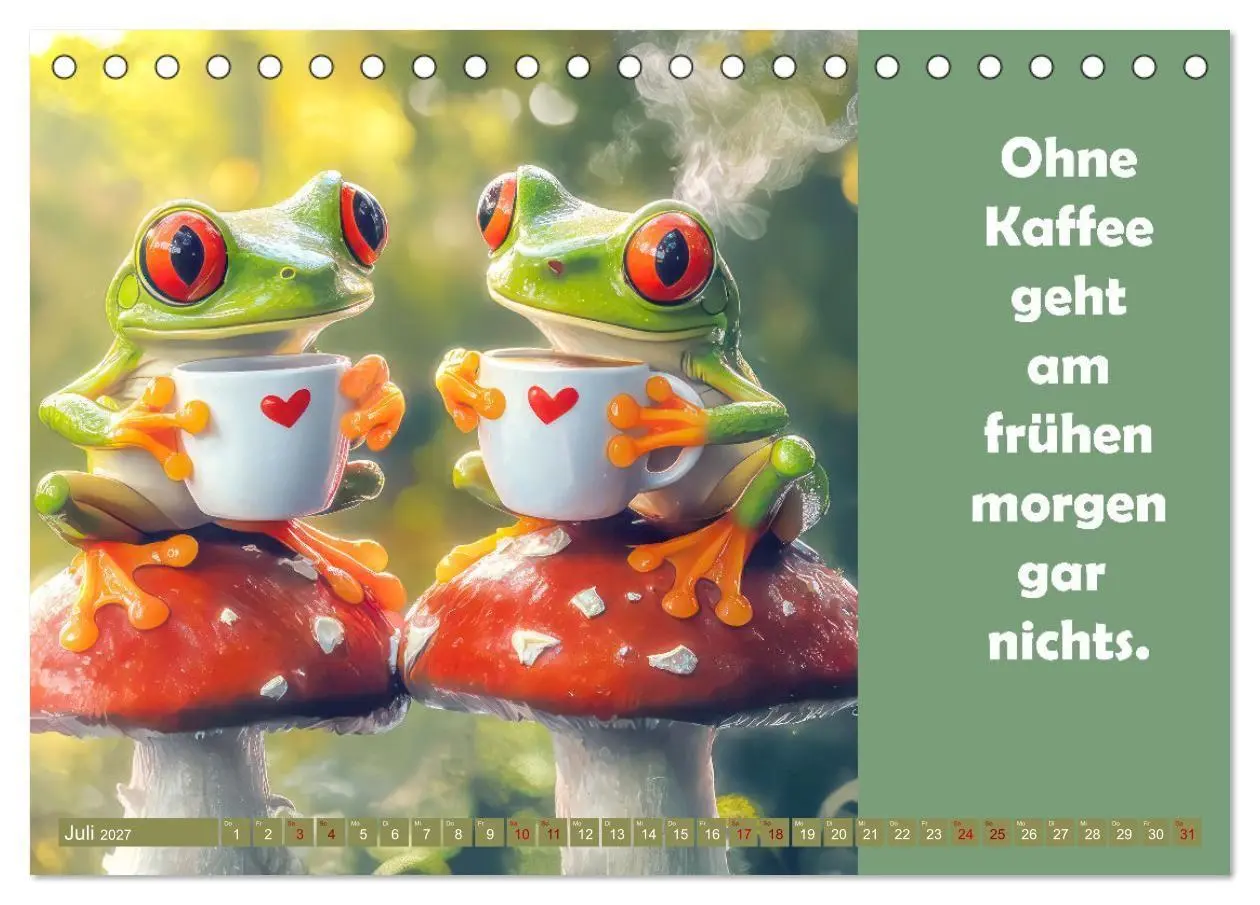Bild: 9783516998719 | Witzige Frösche - Sprüche (Tischkalender 2027 DIN A5 quer),...