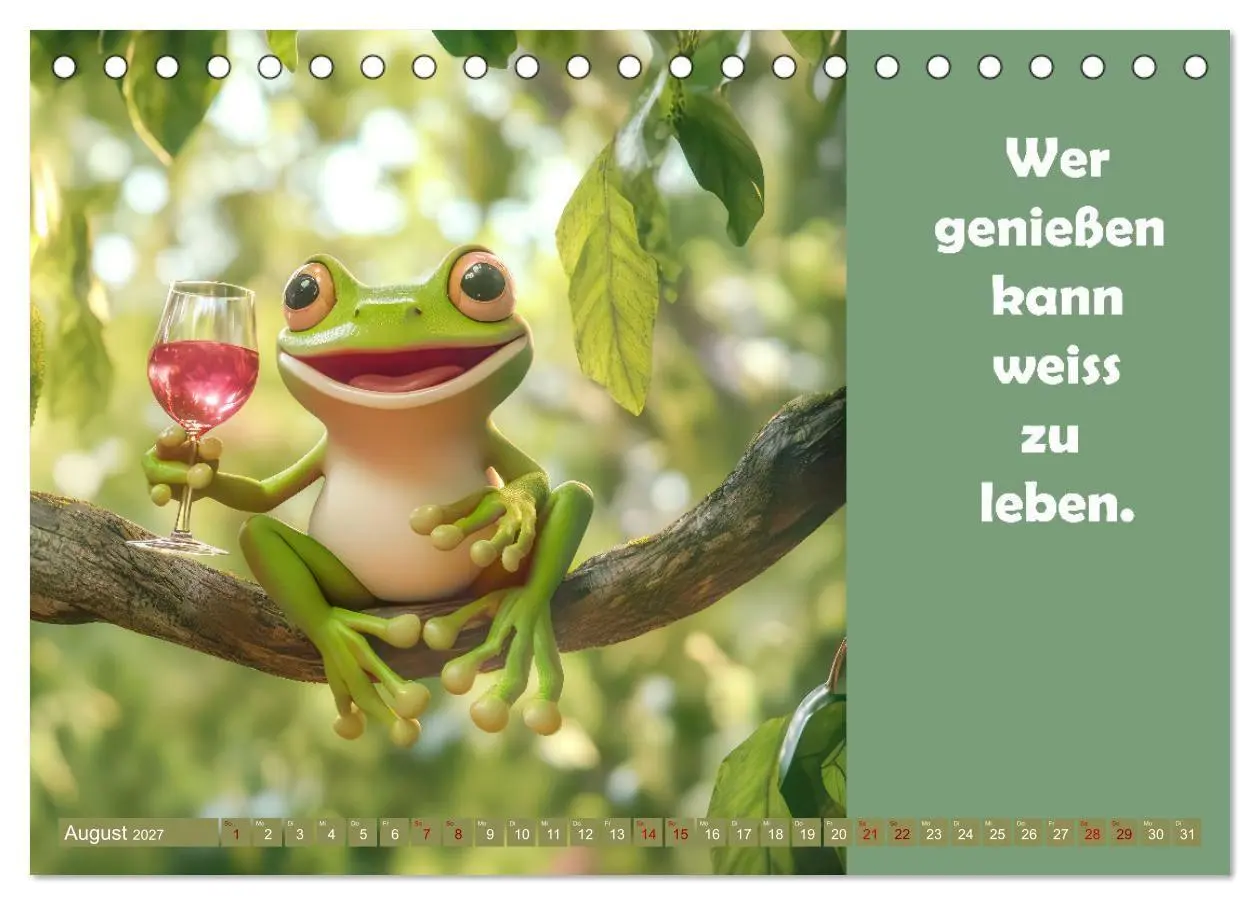 Bild: 9783516998719 | Witzige Frösche - Sprüche (Tischkalender 2027 DIN A5 quer),...