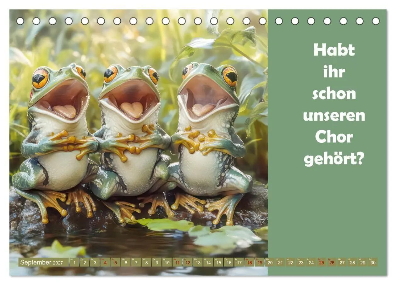 Bild: 9783516998719 | Witzige Frösche - Sprüche (Tischkalender 2027 DIN A5 quer),...