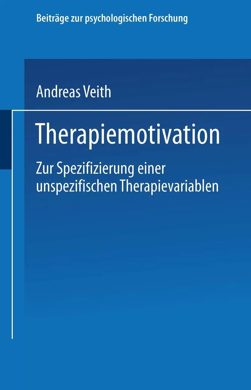 Cover: 9783531128719 | Therapiemotivation | Andreas Veith | Taschenbuch | 362 S. | Deutsch