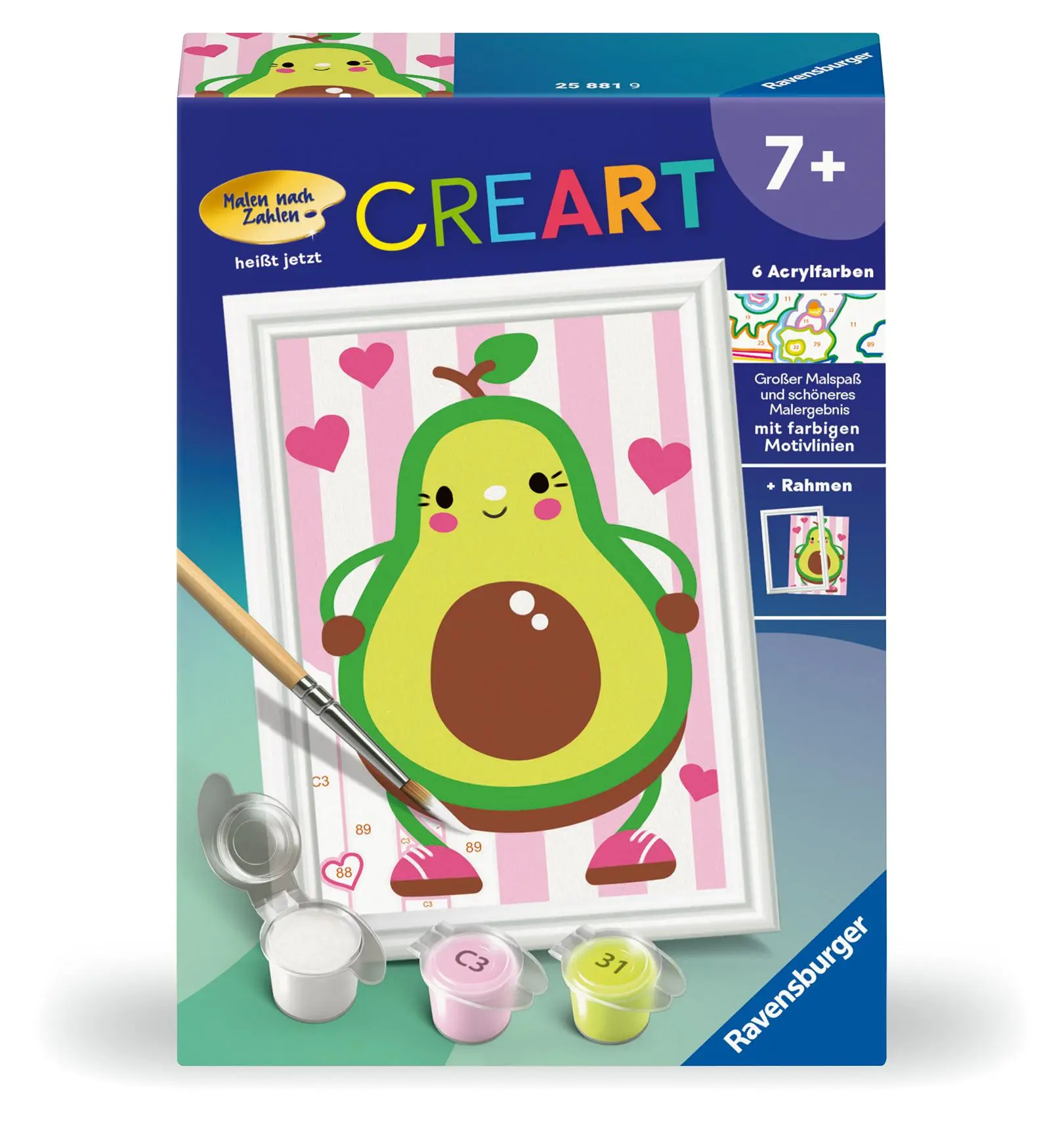 Cover: 4005556258819 | CreArt, Malen nach Zahlen Kinder - Avocado | Spiel | Deutsch | 2025