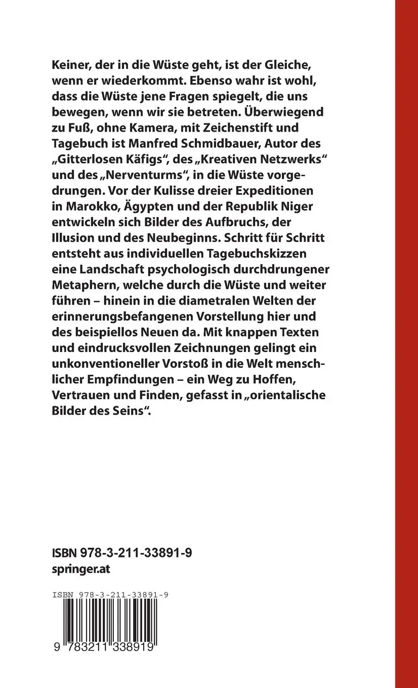 Rückseite: 9783211338919 | Abseits der Vorhersehbarkeit | Ein Wüstentagebuch | Schmidbauer | Buch
