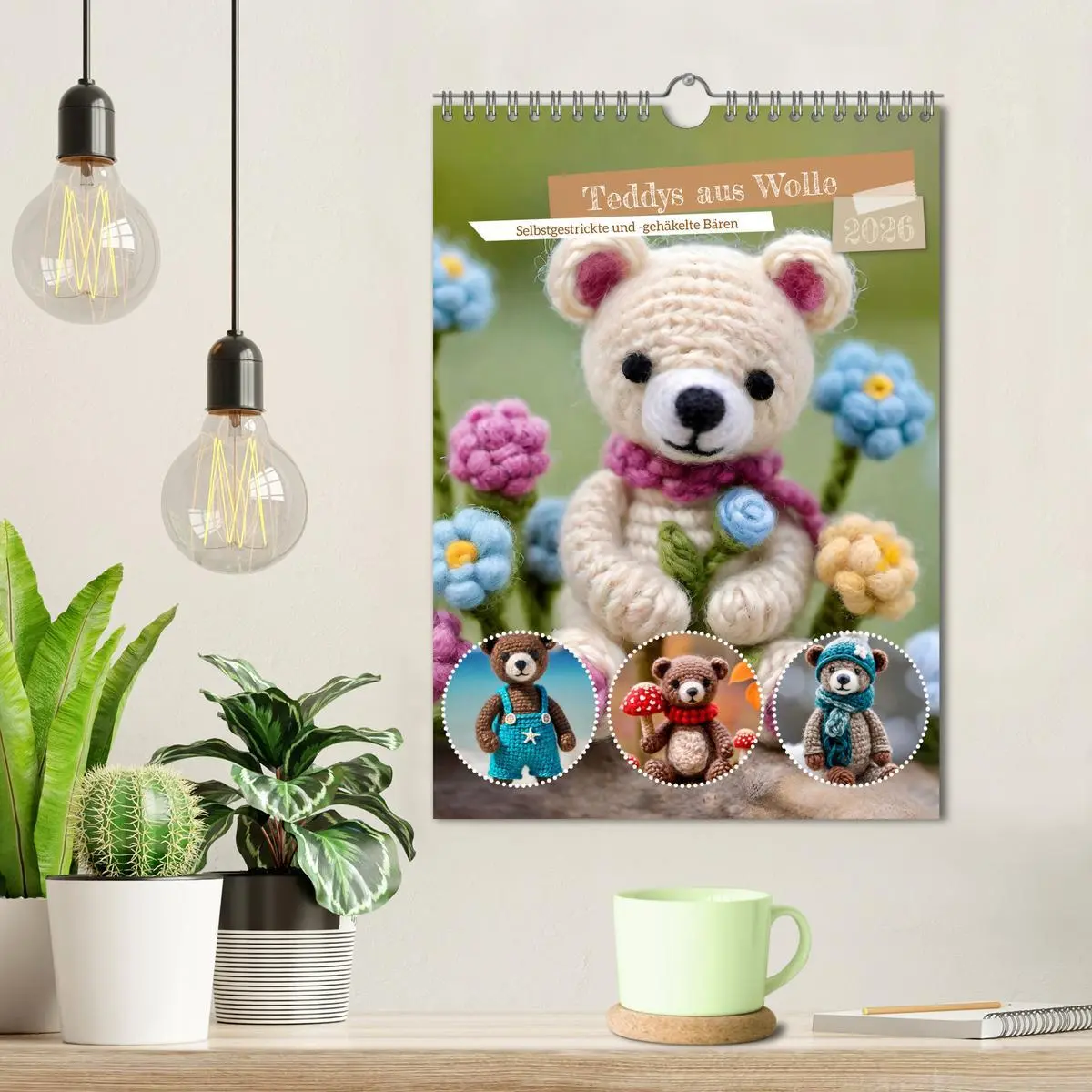 Bild: 9783457268919 | Teddys aus Wolle (Wandkalender 2026 DIN A4 hoch), CALVENDO...