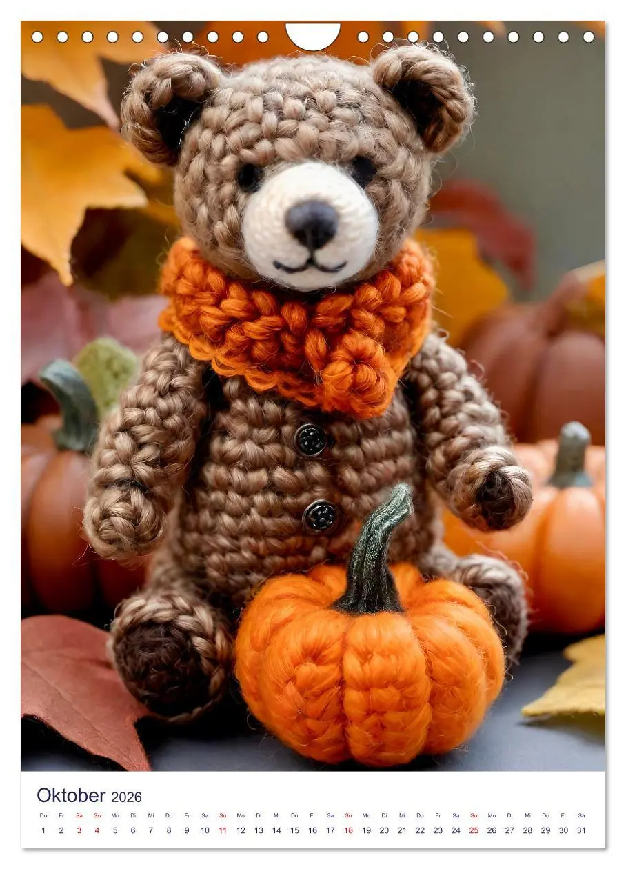 Bild: 9783457268919 | Teddys aus Wolle (Wandkalender 2026 DIN A4 hoch), CALVENDO...