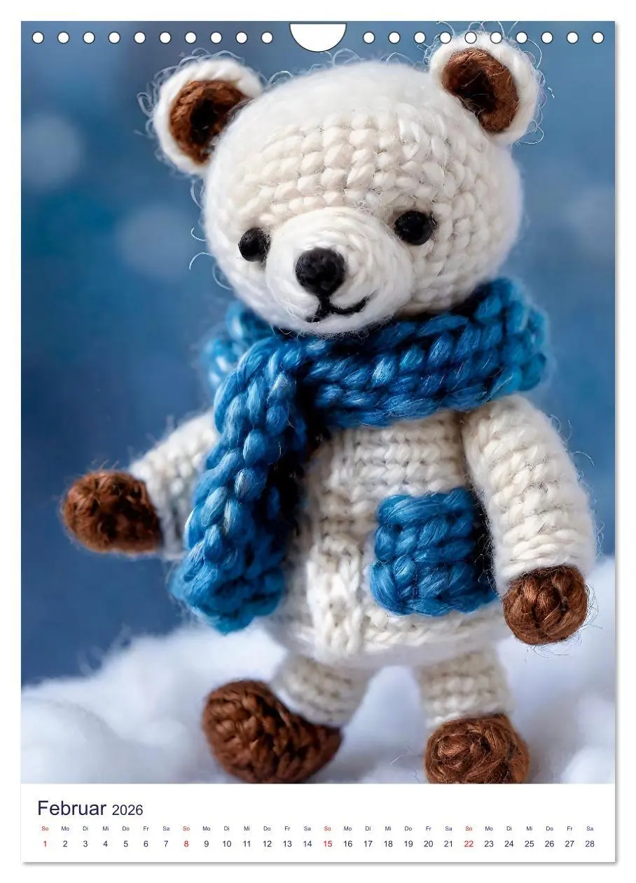 Bild: 9783457268919 | Teddys aus Wolle (Wandkalender 2026 DIN A4 hoch), CALVENDO...