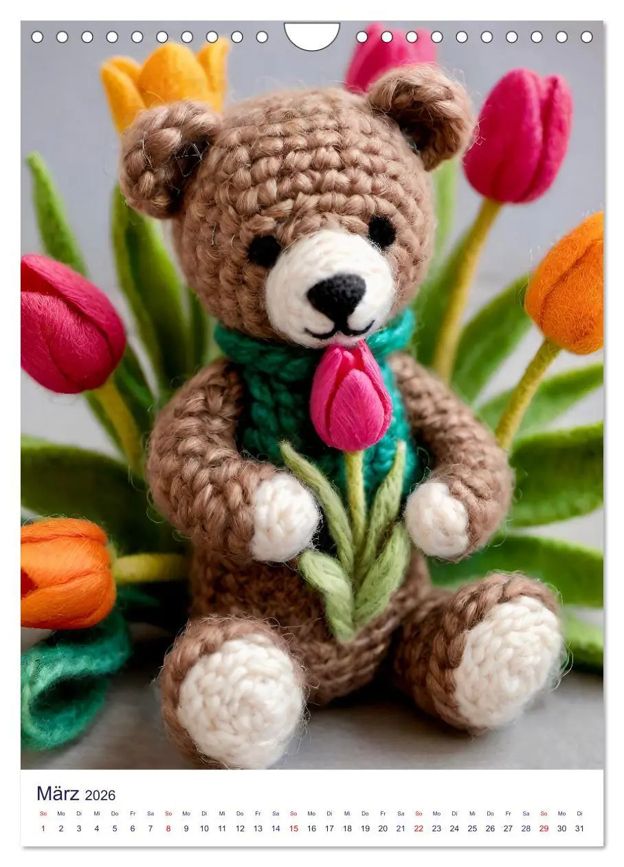 Bild: 9783457268919 | Teddys aus Wolle (Wandkalender 2026 DIN A4 hoch), CALVENDO...