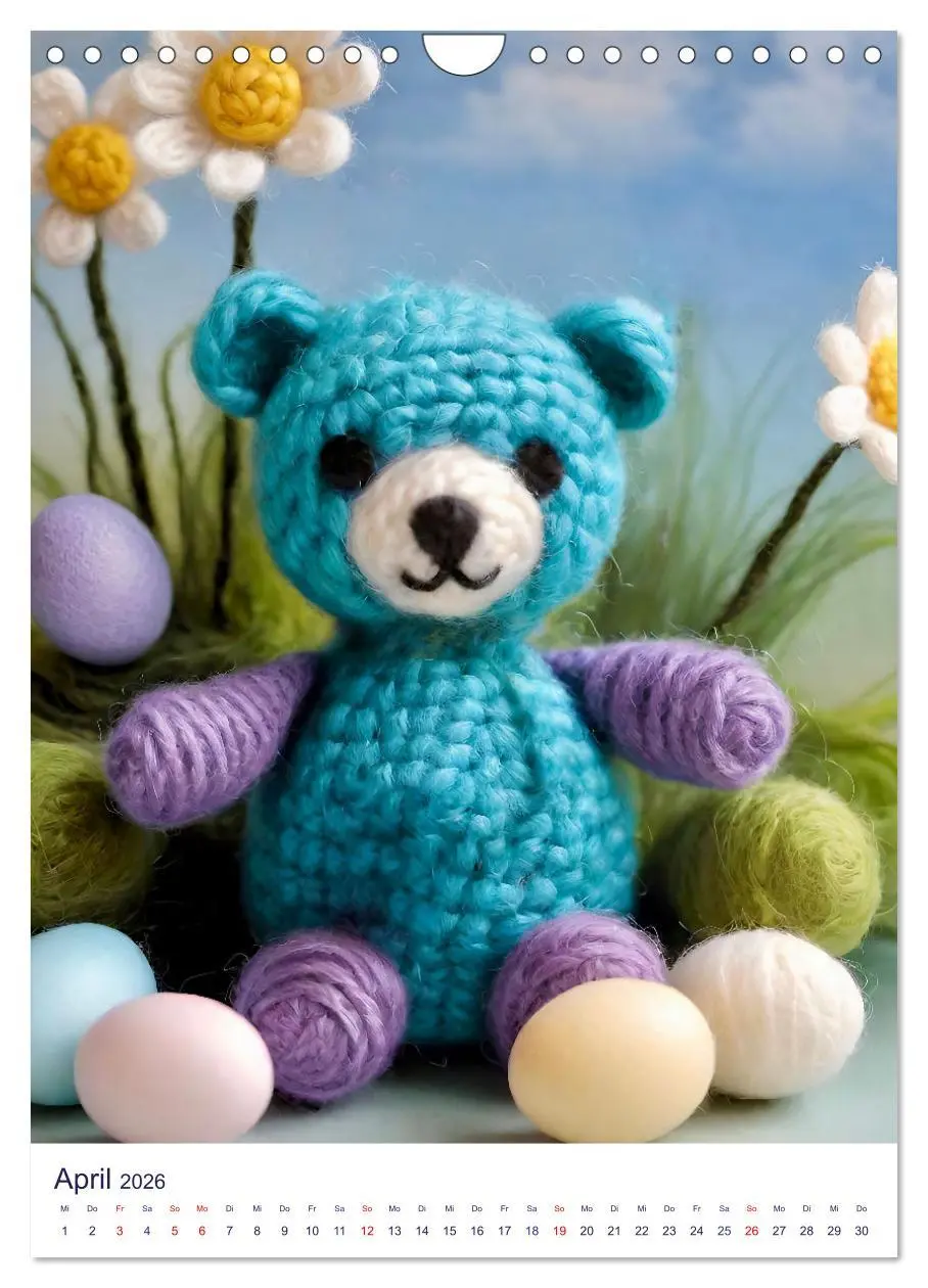 Bild: 9783457268919 | Teddys aus Wolle (Wandkalender 2026 DIN A4 hoch), CALVENDO...