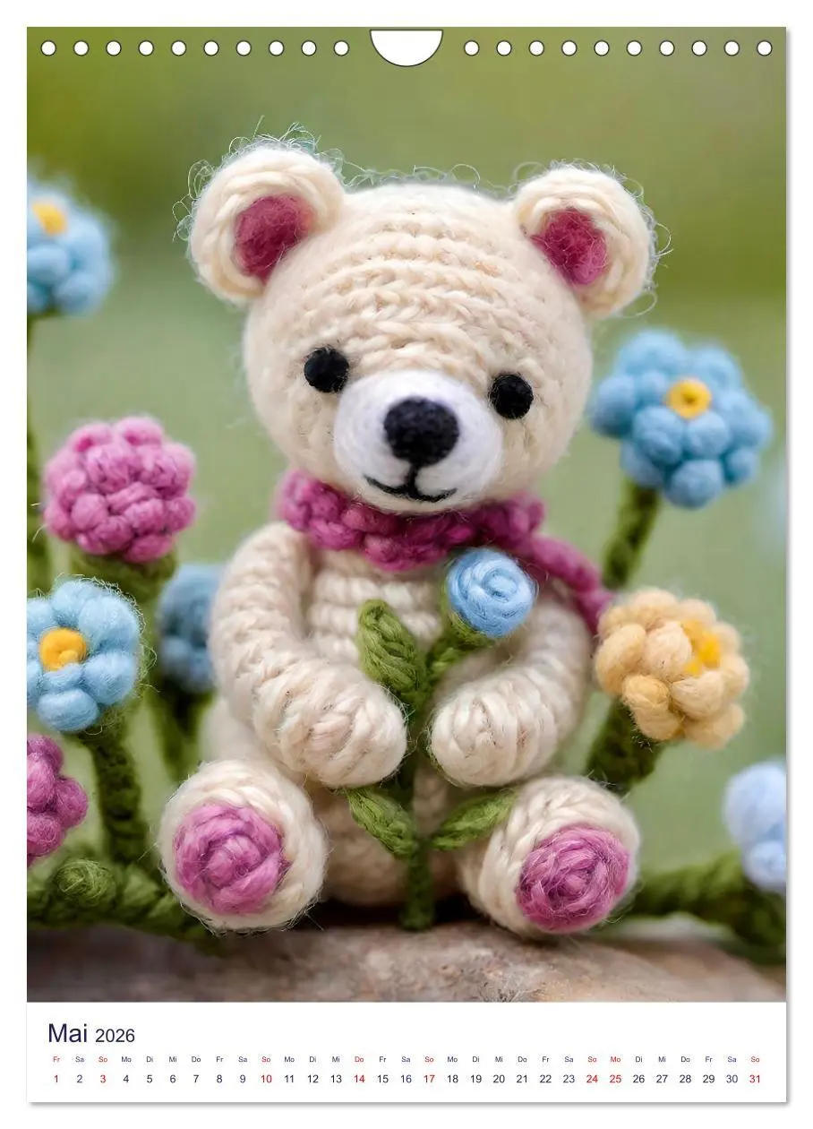 Bild: 9783457268919 | Teddys aus Wolle (Wandkalender 2026 DIN A4 hoch), CALVENDO...