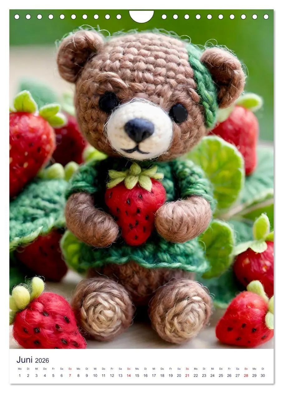 Bild: 9783457268919 | Teddys aus Wolle (Wandkalender 2026 DIN A4 hoch), CALVENDO...