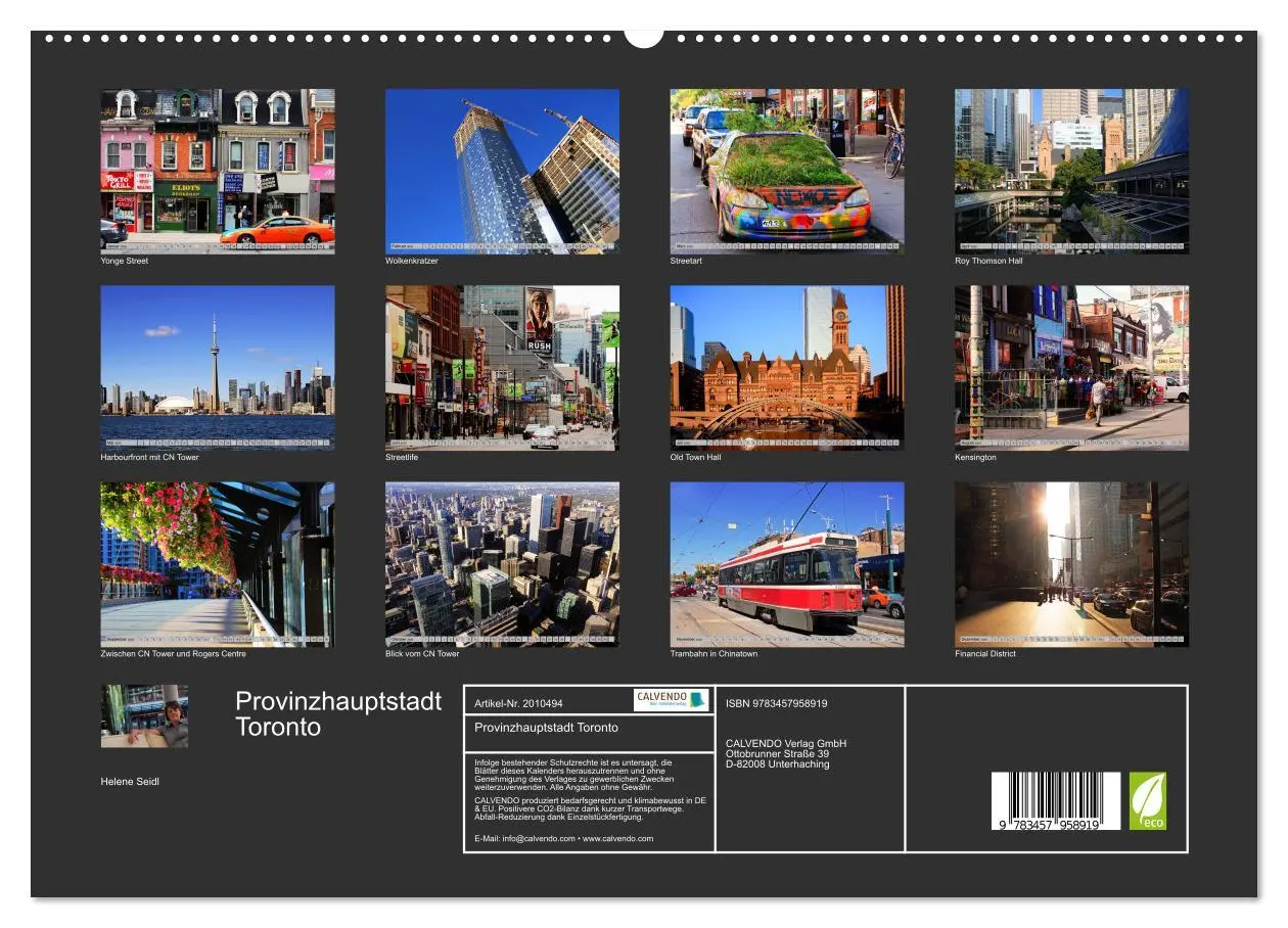 Bild: 9783457958919 | Provinzhauptstadt Toronto (hochwertiger Premium Wandkalender 2026...