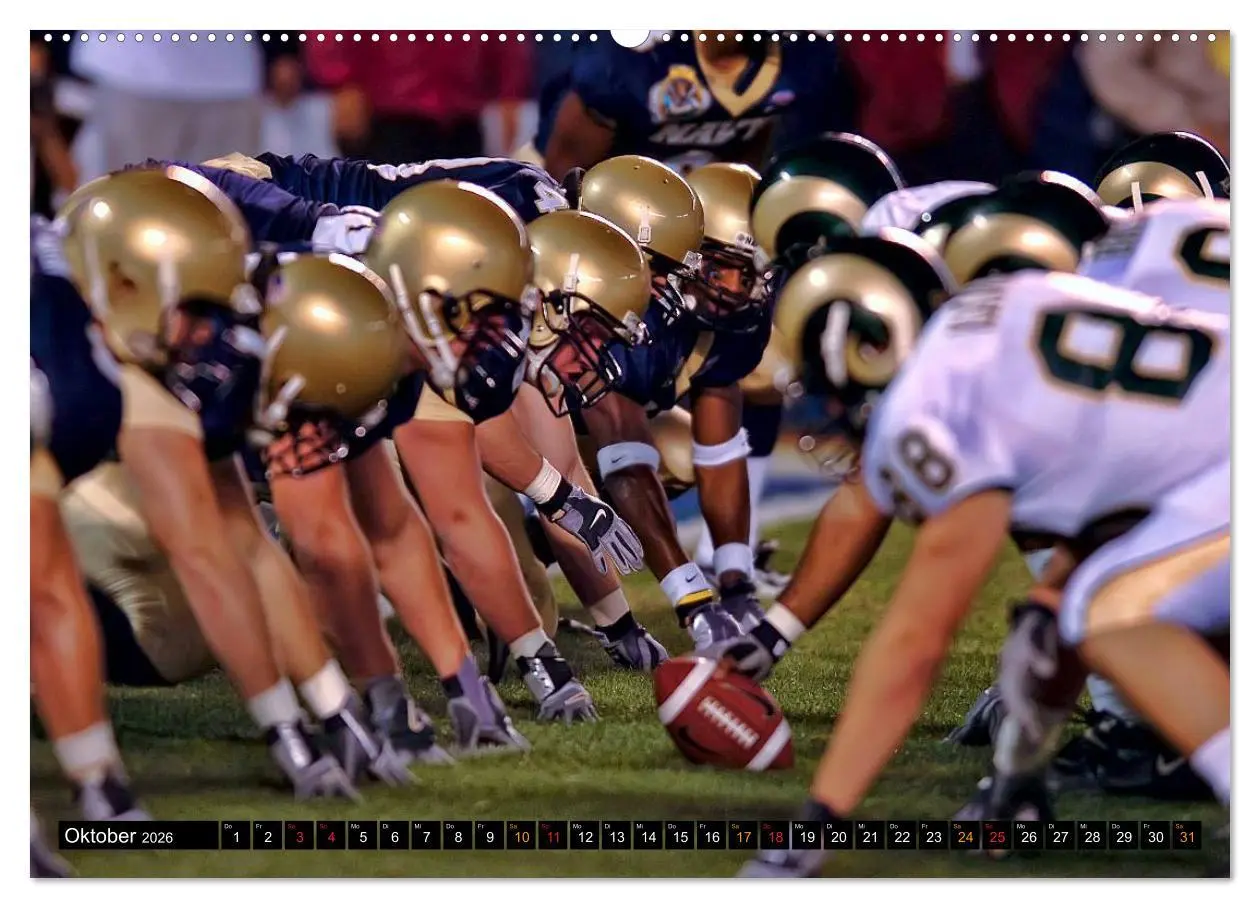 Bild: 9783516048919 | Kraft und Taktik - American Football (Wandkalender 2026 DIN A2...