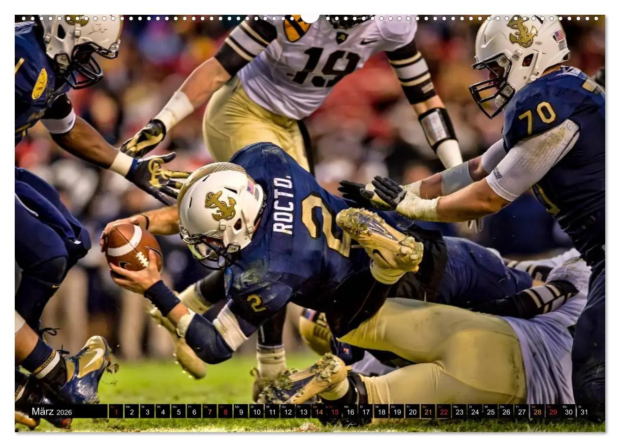 Bild: 9783516048919 | Kraft und Taktik - American Football (Wandkalender 2026 DIN A2...