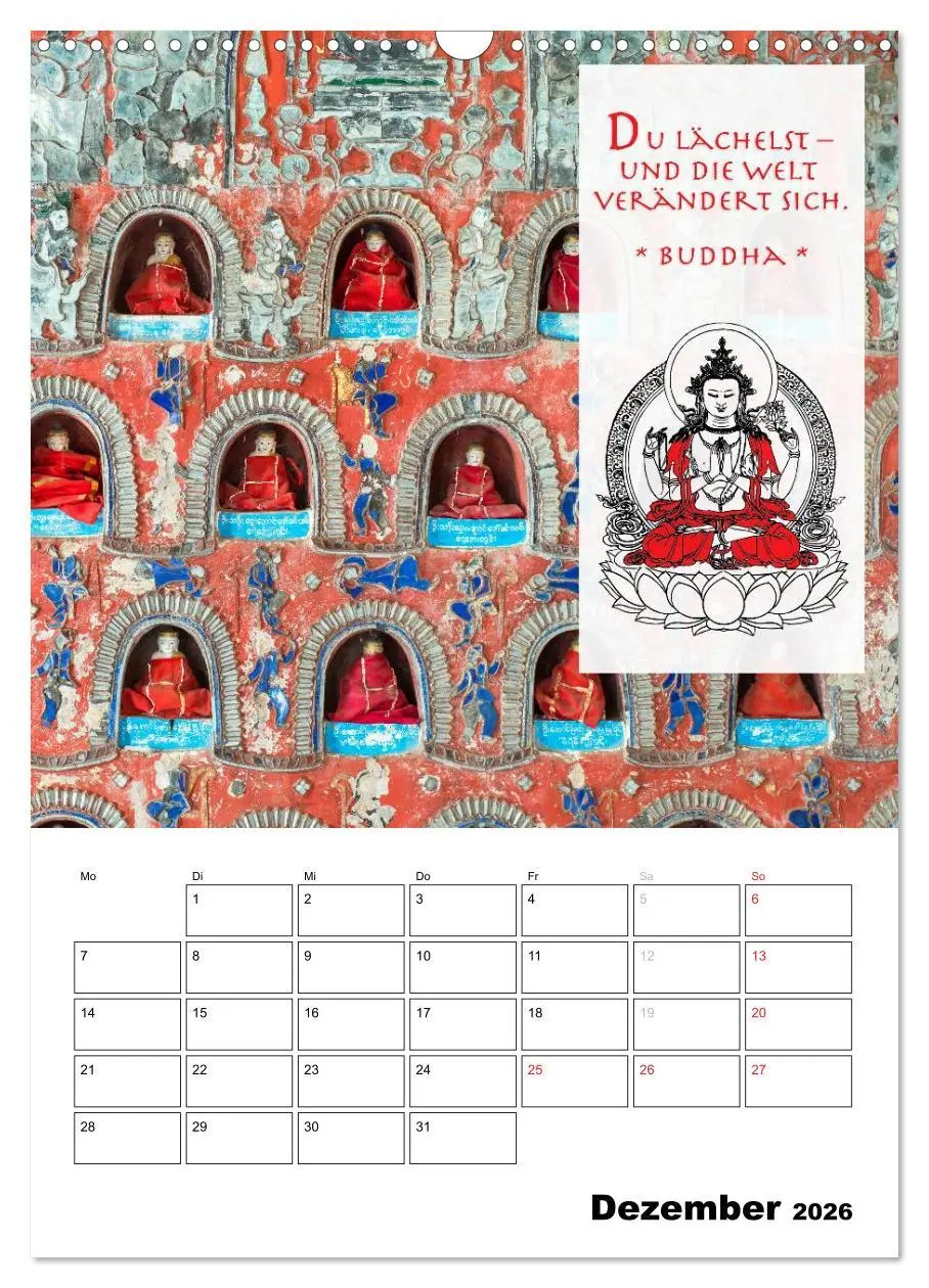 Bild: 9783516428919 | BUDDHAS ZITATE Buddhistische Weisheiten (Wandkalender 2026 DIN A3...