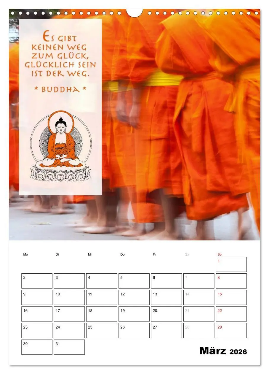 Bild: 9783516428919 | BUDDHAS ZITATE Buddhistische Weisheiten (Wandkalender 2026 DIN A3...
