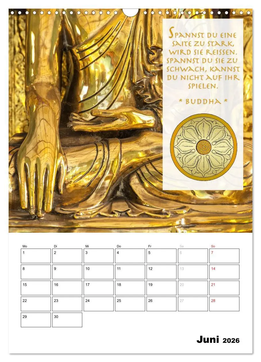 Bild: 9783516428919 | BUDDHAS ZITATE Buddhistische Weisheiten (Wandkalender 2026 DIN A3...