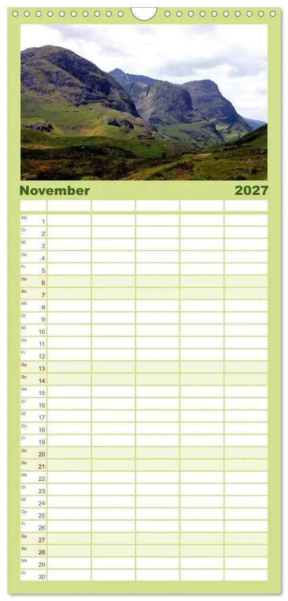 Bild: 9783594338919 | Familienplaner 2027 - Western Highlands - Schottland mit 5 Spalten...