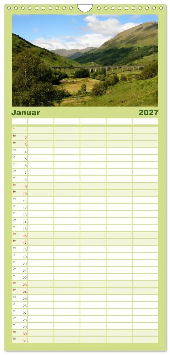 Bild: 9783594338919 | Familienplaner 2027 - Western Highlands - Schottland mit 5 Spalten...