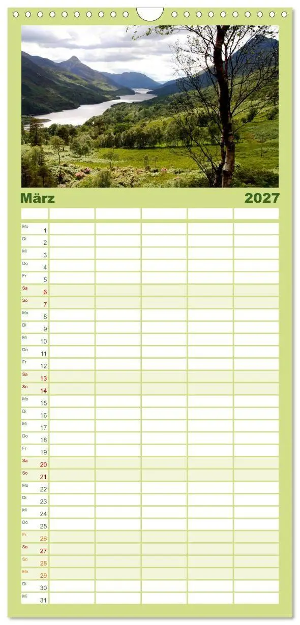 Bild: 9783594338919 | Familienplaner 2027 - Western Highlands - Schottland mit 5 Spalten...