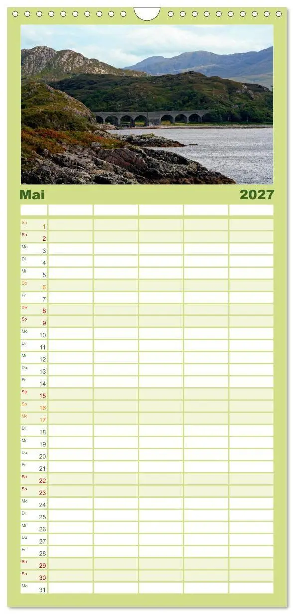 Bild: 9783594338919 | Familienplaner 2027 - Western Highlands - Schottland mit 5 Spalten...