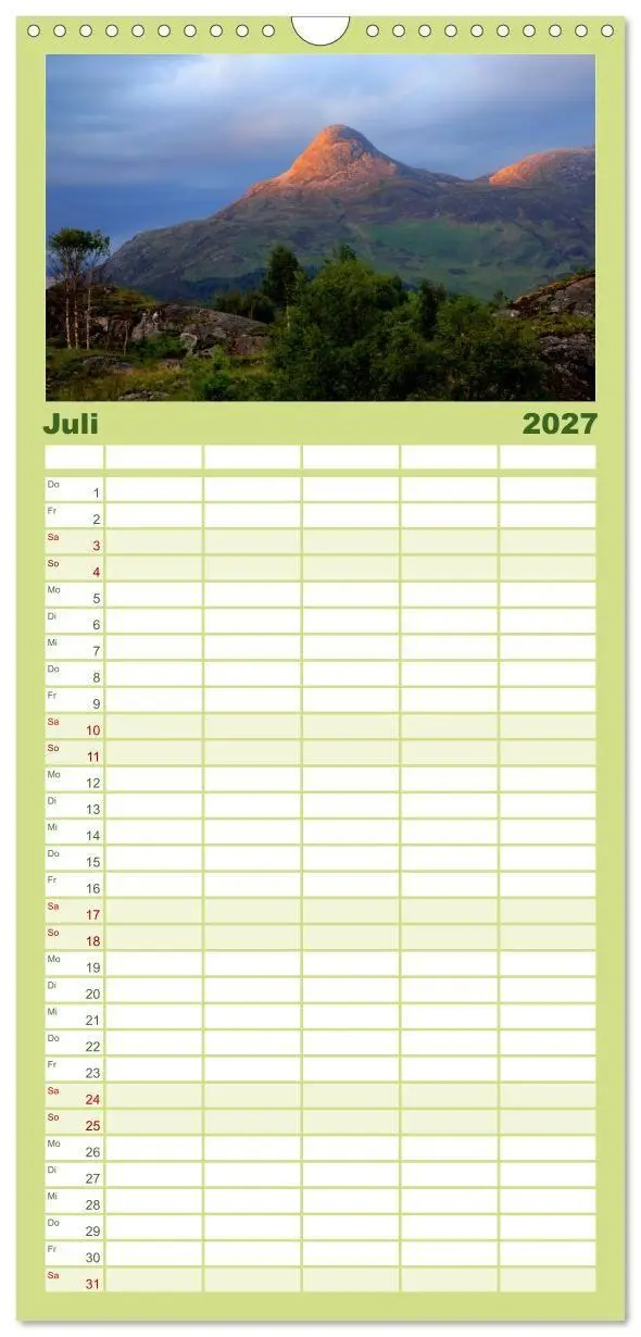 Bild: 9783594338919 | Familienplaner 2027 - Western Highlands - Schottland mit 5 Spalten...