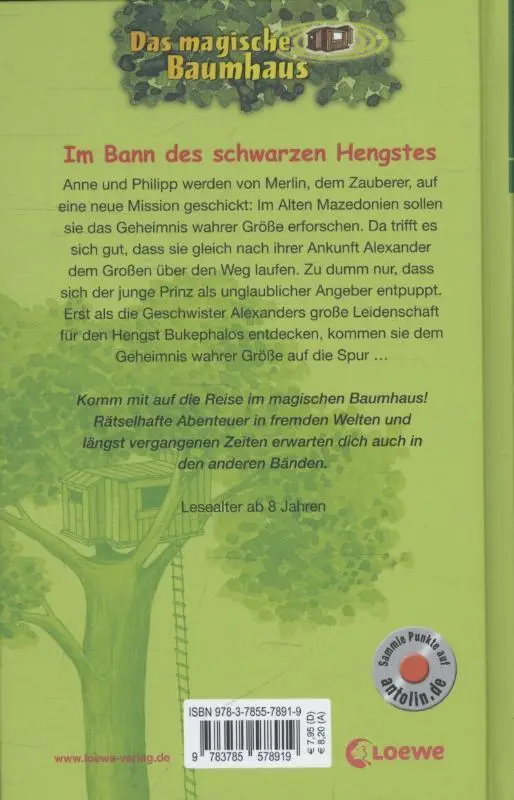 Rückseite: 9783785578919 | Das magische Baumhaus 47. Im Bann des schwarzen Hengstes | Band 47